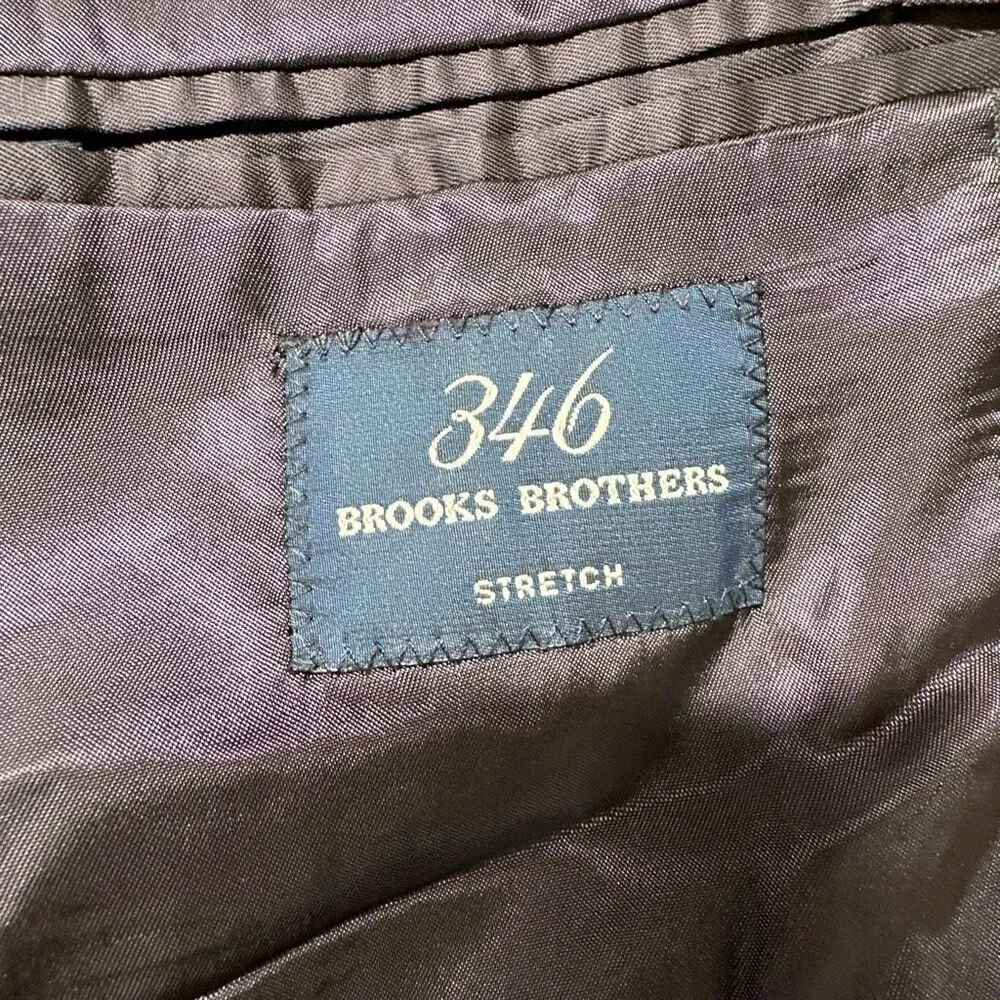 Brooks Brothers 346 Wool Blazer Men's 42R Blue‎ Sport Coat Stretch